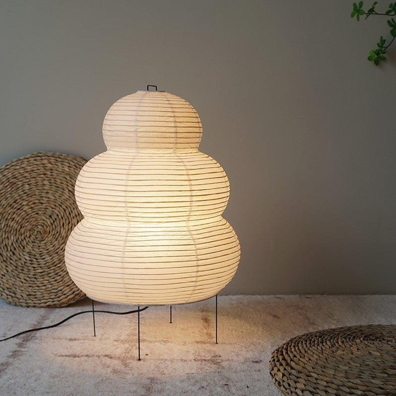 Japanese Simple Rice Paper Desktop Decorative Table Lamp-[Modern pendant lighting for bedroom and living space]-Demolights UK