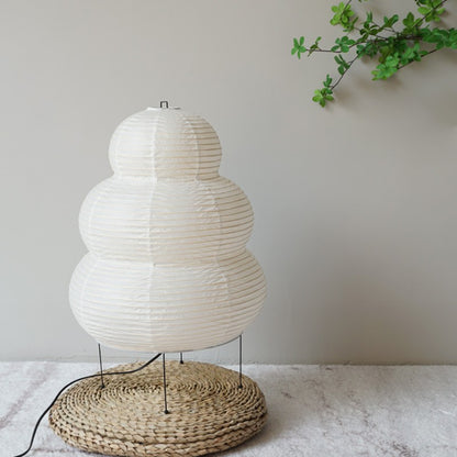 Japanese Simple Rice Paper Desktop Decorative Table Lamp