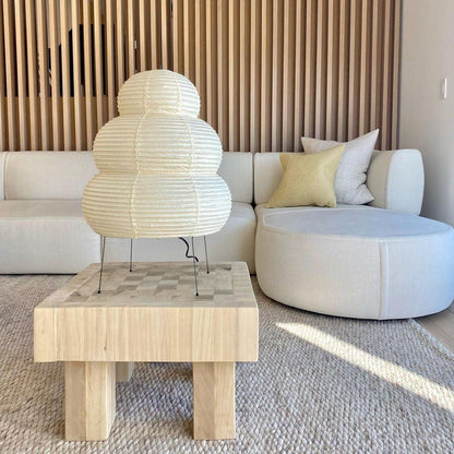 Japanese Simple Rice Paper Desktop Decorative Table Lamp