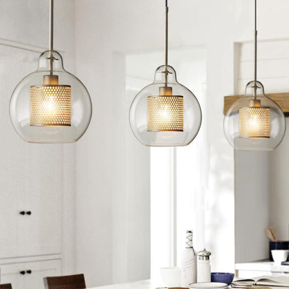 Modern Style 1 Light Globe Glass Pendant Light