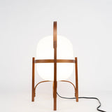 Load image into Gallery viewer, Japanese Natural Wood Base Glass Table lamp