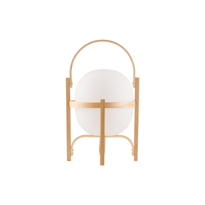 Japanese Natural Wood Base Glass Table lamp