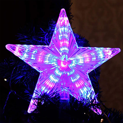 Christmas Tree Toppers Flash LED Star Decoration Light