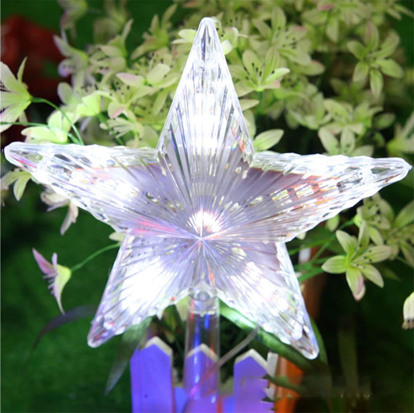 Christmas Tree Toppers Flash LED Star Decoration Light