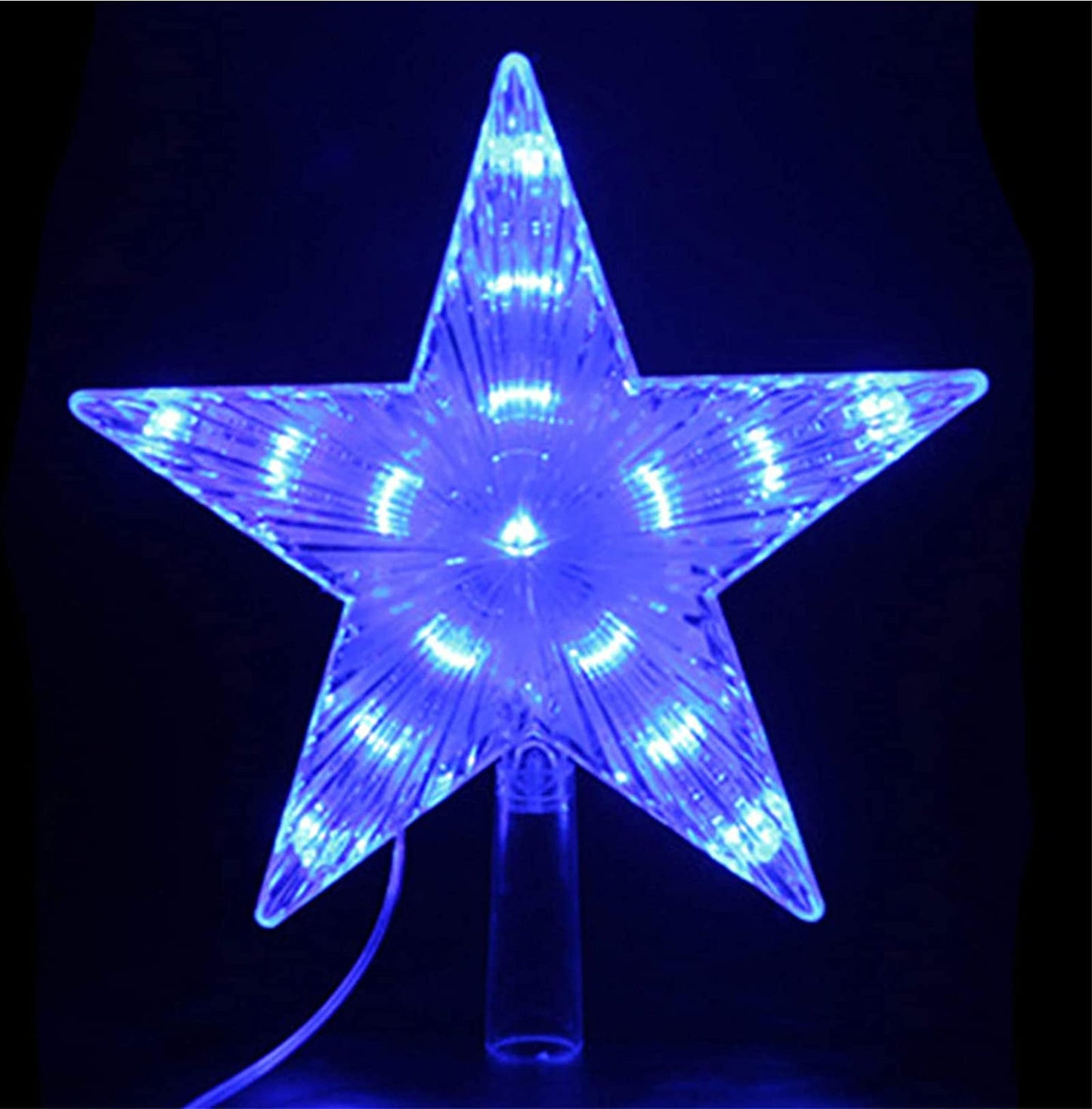 Christmas Tree Toppers Flash LED Star Decoration Light