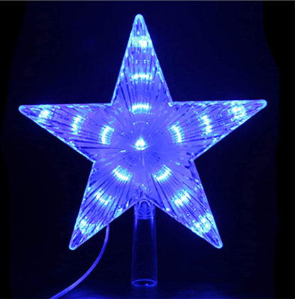 Christmas Tree Toppers Flash LED Star Decoration Light