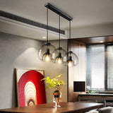 Load image into Gallery viewer, Modern Pendant Light Fixture with Smoky Grey Glass Shade