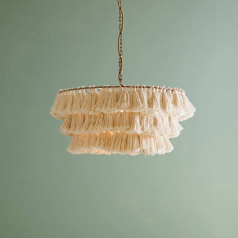 Handmade Woven Rope Pendant Creative Home Decoration Lampshade