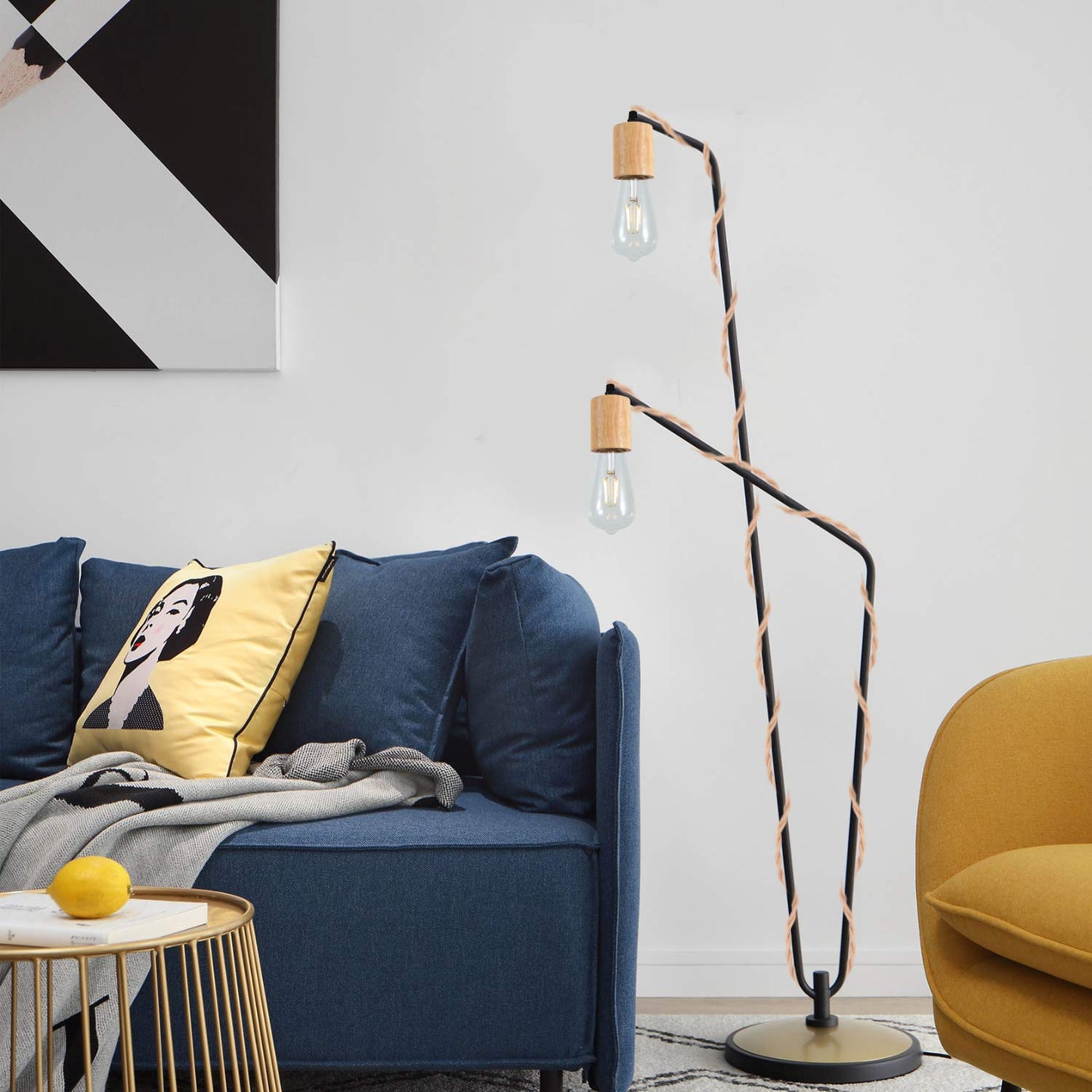 Industrial 16.4FT Wood Pendant Light Cord Kit With Switch