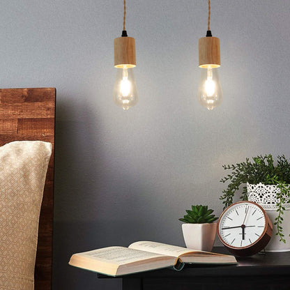 Industrial 16.4FT Wood Pendant Light Cord Kit With Switch