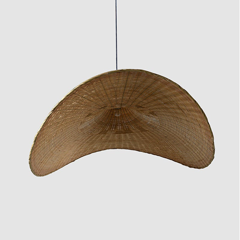 Handmade Bamboo Wicker Straw Hat Pendant Light Shade