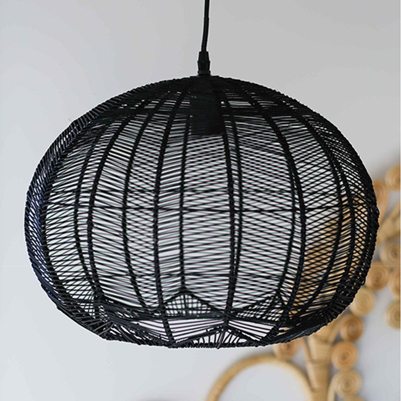 Japanese Rattan Chandelier Light Woven Pendant Light Shade