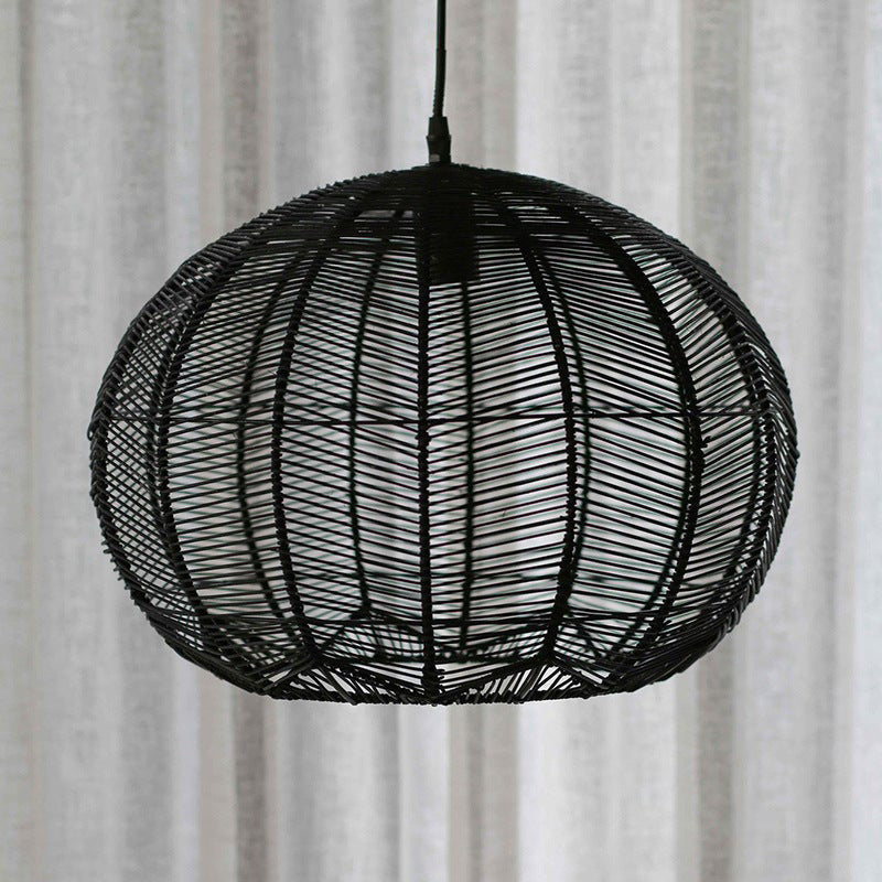 Japanese Rattan Chandelier Light Woven Pendant Light Shade