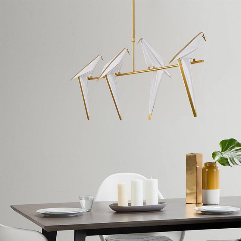 Nordic Creative Paper Cranes Ceiling Light Origami Bird Pendant Lamps