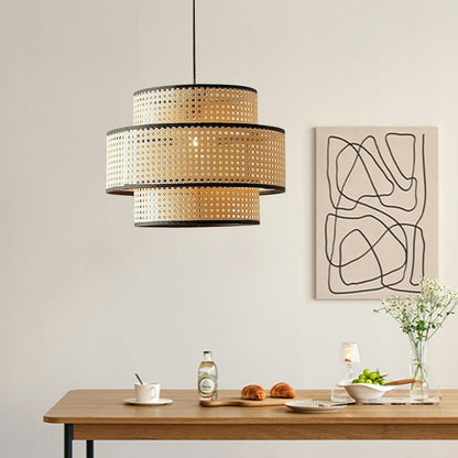 Creative Rattan Weaving Lamps Hanging Lampshade