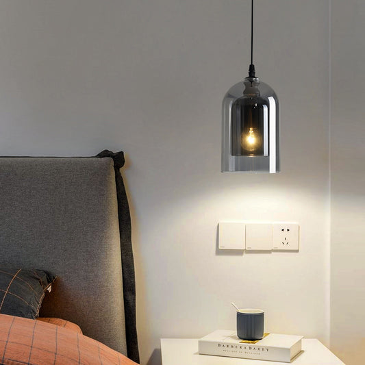 Nordic Glass Pendant Light Art Hanging Lamp-[Modern pendant lighting for bedroom and living space]-Demolights UK