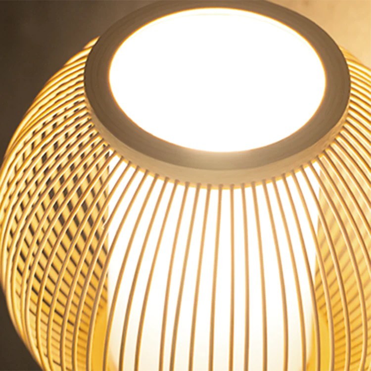 Bamboo Desk Lamp Handmade Craft Table Light