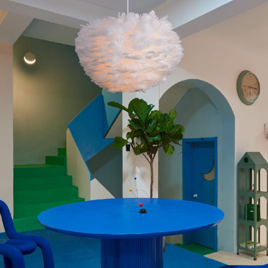 Nordic Design Feather Pendant Lights Lighting Fixture For Bedroom-[Modern pendant lighting for bedroom and living space]-Demolights UK