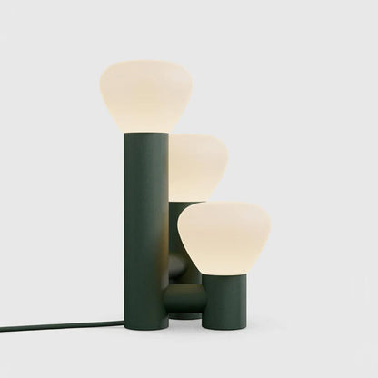 Minimalist Style 3-Light Red/Green/White Table Lamp