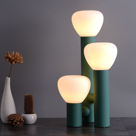 Minimalist Style 3-Light Red/Green/White Table Lamp-[Modern pendant lighting for bedroom and living space]-Demolights UK