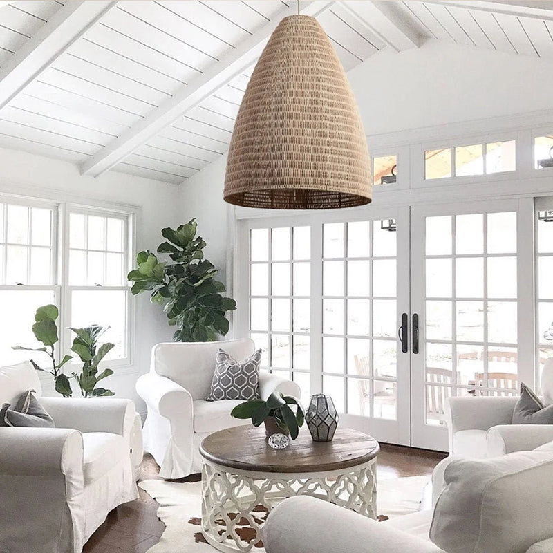 Rattan Woven Dome Basket Pendant Lights