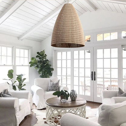 Rattan Woven Dome Basket Pendant Lights