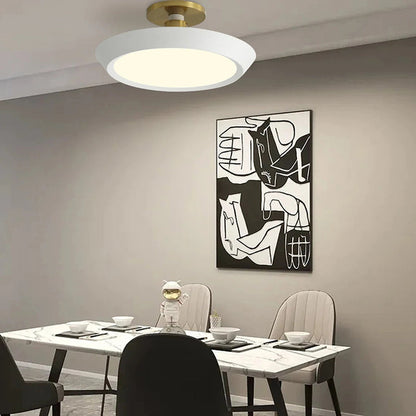 Creative Colored Metal Ring Flush Mount Ceiling Light