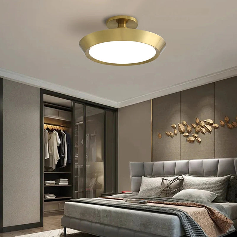 Creative Colored Metal Ring Flush Mount Ceiling Light
