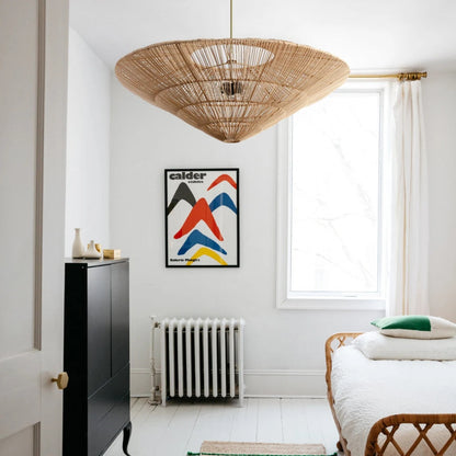 Rattan Vintage Umbrella Pendant Light
