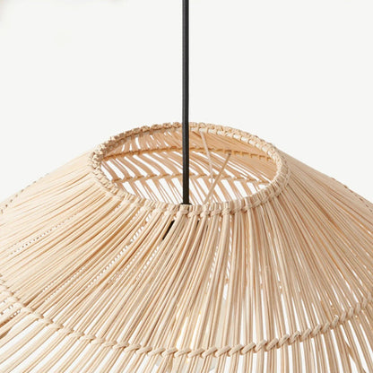 Rattan Weaving Bell Shape Pendant Lighting Fixture