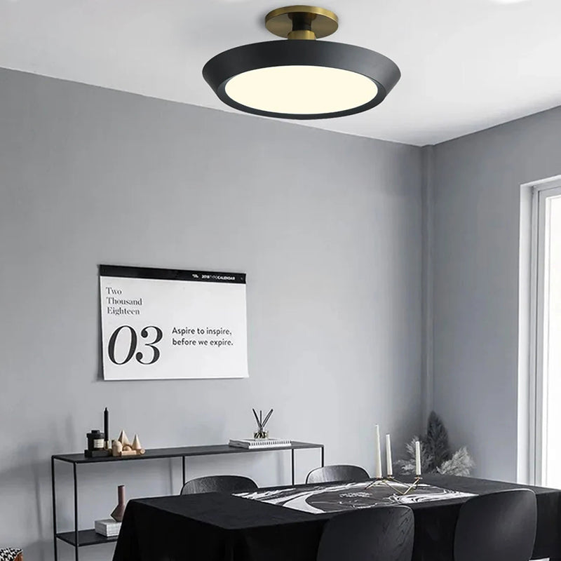 Creative Colored Metal Ring Flush Mount Ceiling Light