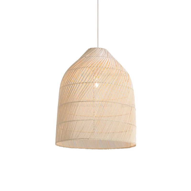 Rattan Weaving Bell Shape Pendant Lighting Fixture
