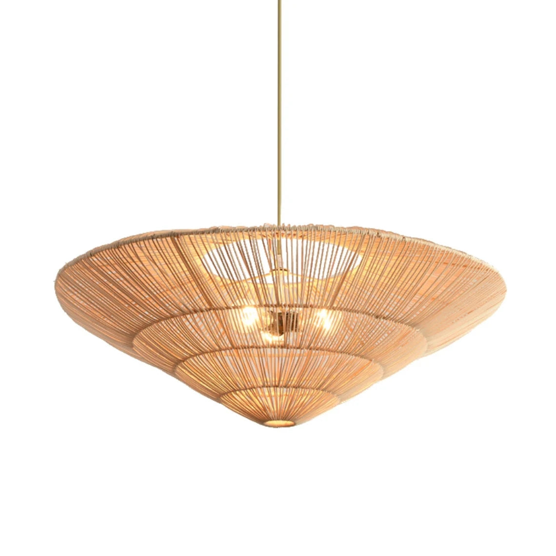Rattan Vintage Umbrella Pendant Light