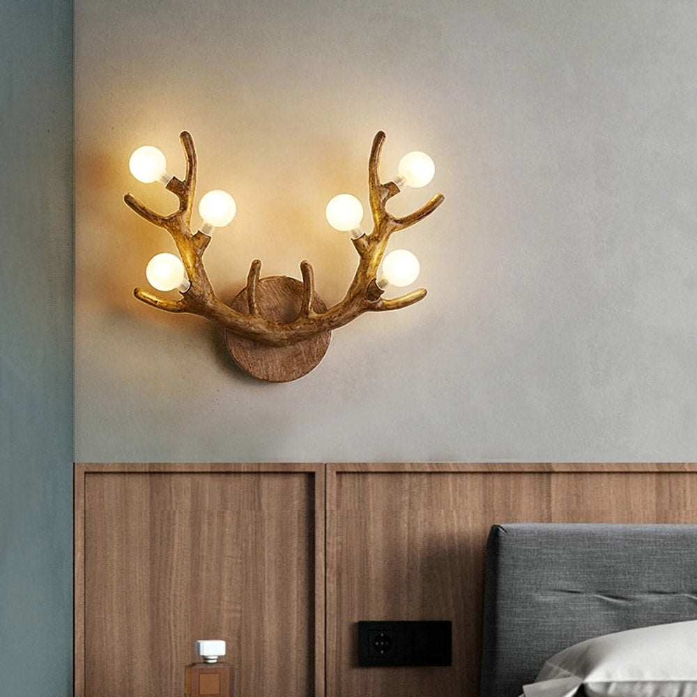 Creative Antler Wall Lamp Nordic Living Room Decorative Light