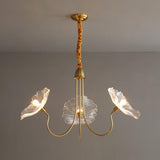 Load image into Gallery viewer, Modern Lotus Leaf Glass Living Room Chandelier