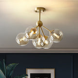 Load image into Gallery viewer, Bubble Pendant Light Modern Brass Chandelier Metal Ceiling Light Fixture