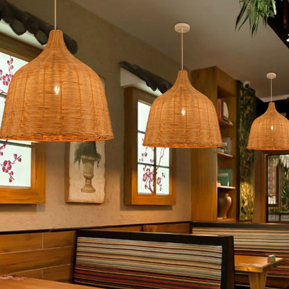 Rattan Wicker Pendant Light Lampshade