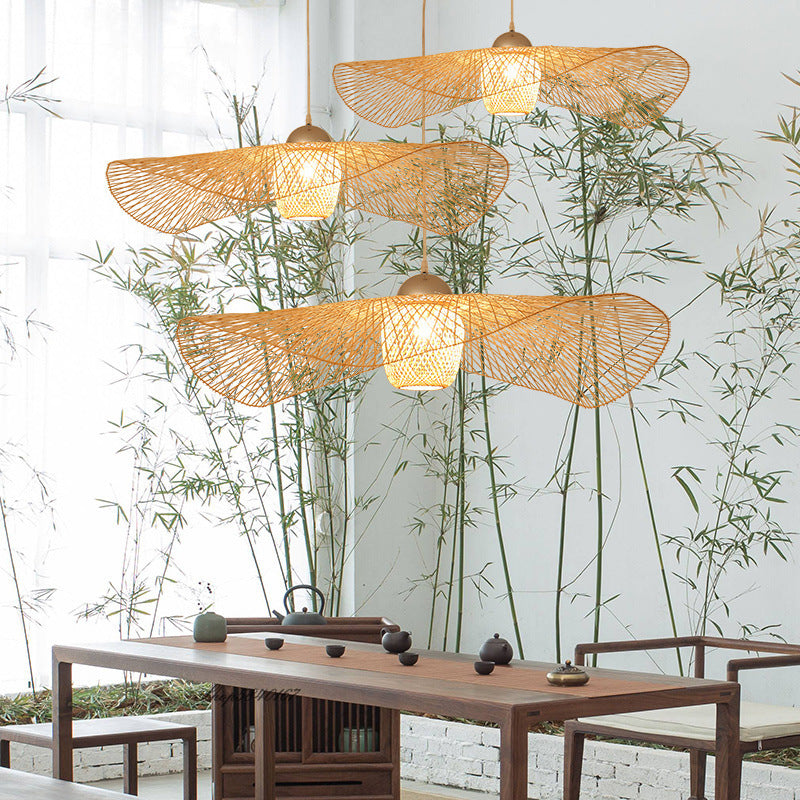 High Quality Bamboo Pendant Light Wicker Lampshade