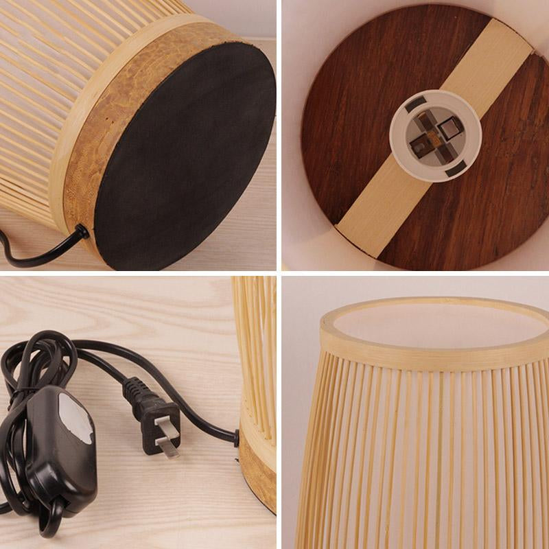 Creative Bamboo Desk Light Beside Table Lampshade