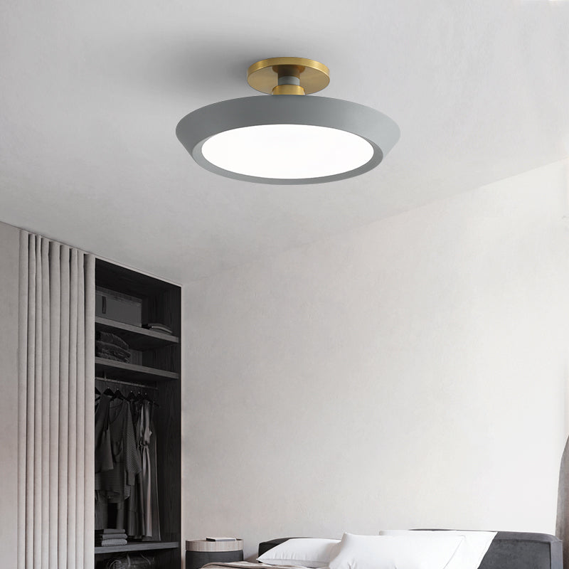 Creative Colored Metal Ring Flush Mount Ceiling Light