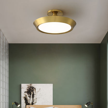 Creative Colored Metal Ring Flush Mount Ceiling Light