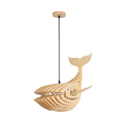 Solid Wood Whale Lamp Shade