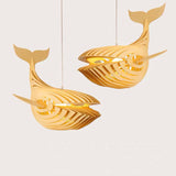 Load image into Gallery viewer, Solid Wood Whale Lamp Shade