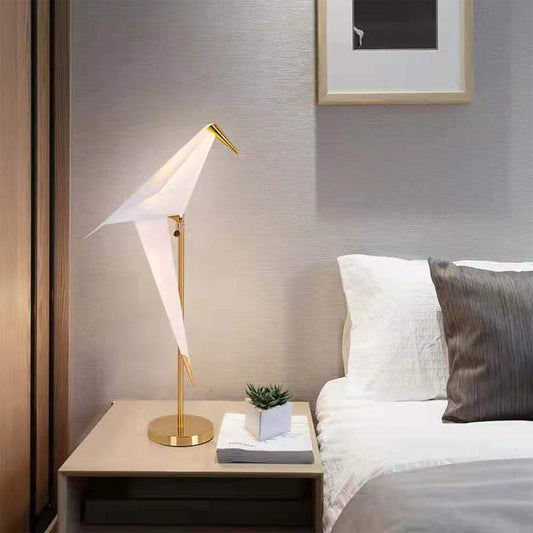 Bird Desk Lamp Gold Metal Table Light-[Modern pendant lighting for bedroom and living space]-Demolights UK