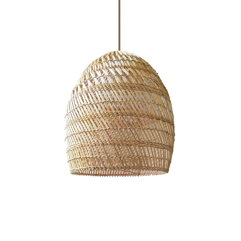DemoLights Rattan Pendant Lampshade – Wicker Woven Hanging Light