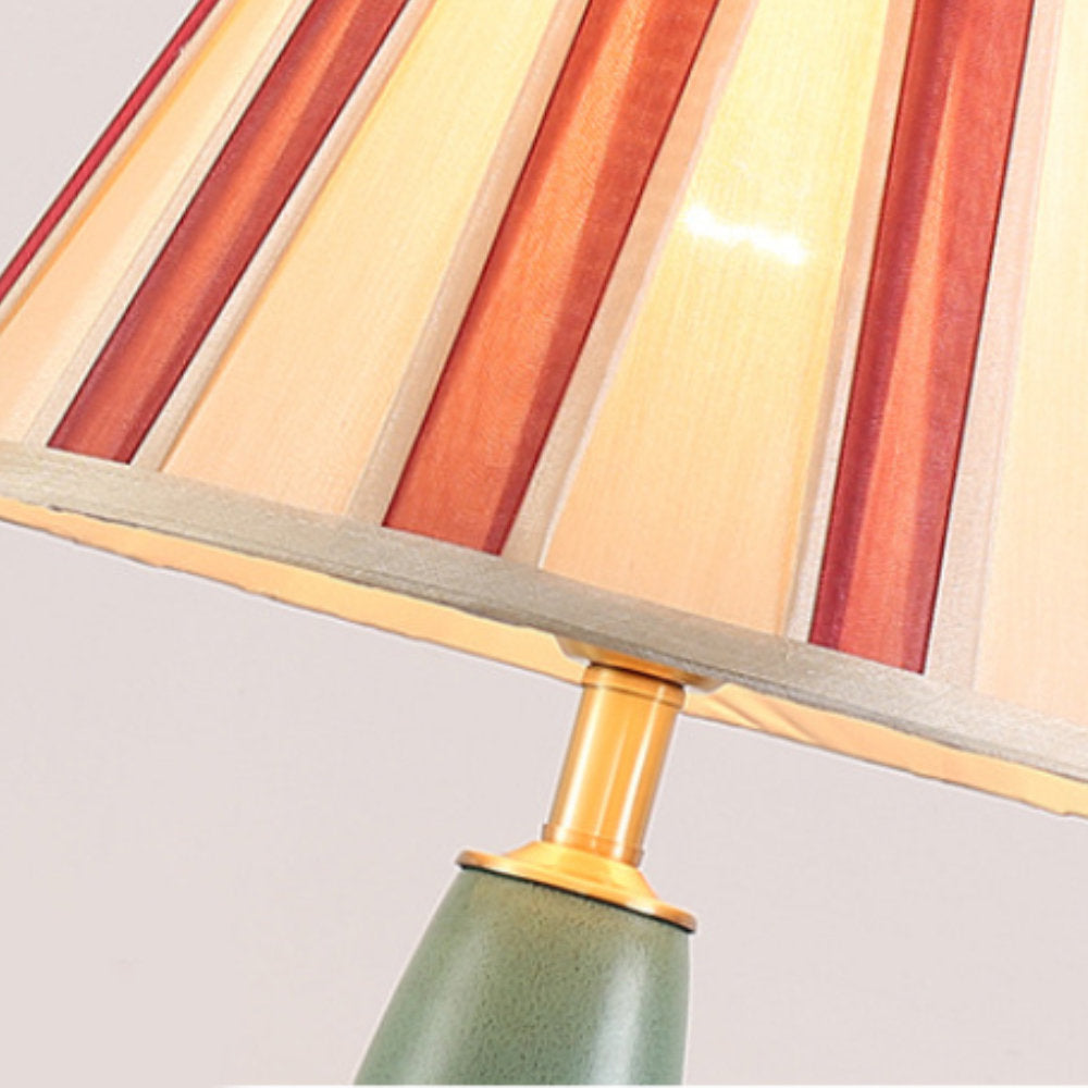 Brass Table Lamp Ceramic Desk Lampshade Retro Floor Lamp
