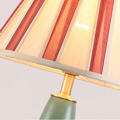 Brass Table Lamp Ceramic Desk Lampshade Retro Floor Lamp