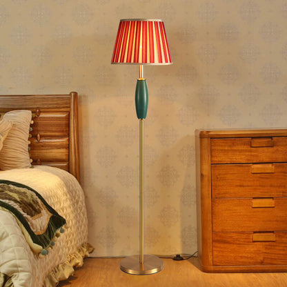 Brass Table Lamp Ceramic Desk Lampshade Retro Floor Lamp